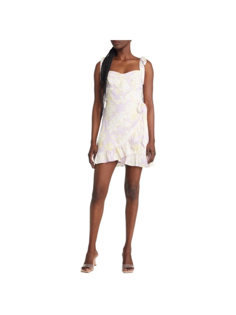 Wayf Tropical Lavender Mini Dress size XL